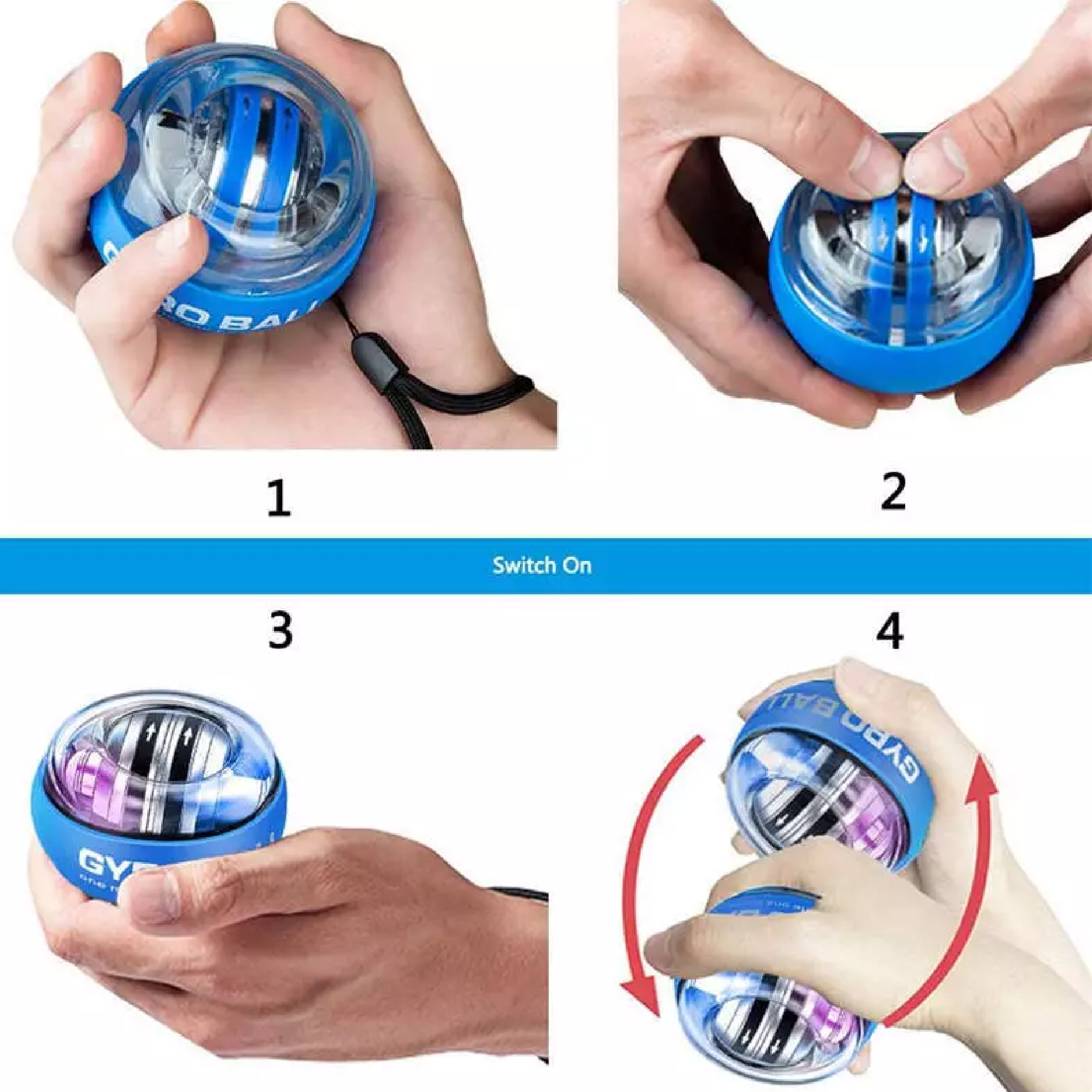 Miniatura 5 de Bola Giroscópica Entrena Muñecas Brazos
